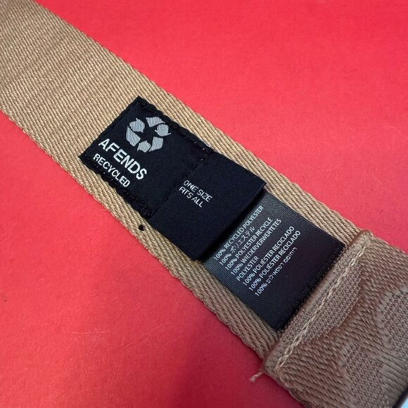 Afends Recycled Utility Belt – Tan Canvas Streetwear Accessory with Metal Buckle - Picture 4 of 12